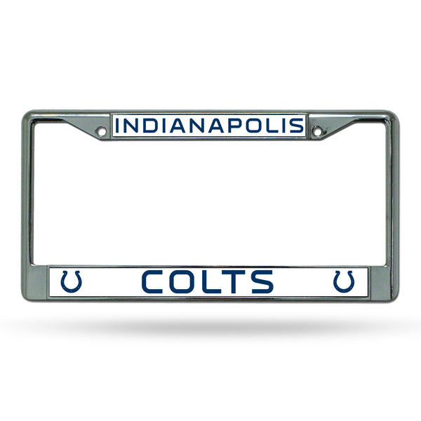 Wholesale NFL Indianapolis Colts 12" x 6" Silver Chrome Car/Truck/SUV Auto Accessory By Rico Industries