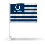 Wholesale NFL Indianapolis Colts Double Sided Car Flag - 16" x 19" - Strong Pole that Hooks Onto Car/Truck/Automobile By Rico Industries