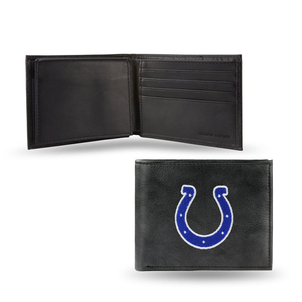 Wholesale NFL Indianapolis Colts Embroidered Genuine Leather Billfold Wallet 3.25" x 4.25" - Slim By Rico Industries