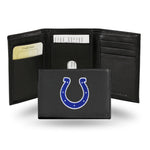 Wholesale NFL Indianapolis Colts Embroidered Genuine Leather Tri-fold Wallet 3.25" x 4.25" - Slim By Rico Industries