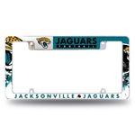 Wholesale NFL Jacksonville Jaguars 12" x 6" Chrome All Over Automotive License Plate Frame for Car/Truck/SUV By Rico Industries