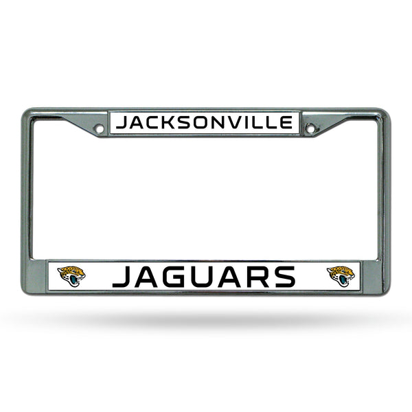 Wholesale NFL Jacksonville Jaguars 12" x 6" Silver Chrome Car/Truck/SUV Auto Accessory By Rico Industries