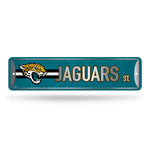 Wholesale NFL Jacksonville Jaguars Metal Street Sign 4" x 15" Home Décor - Bedroom - Office - Man Cave By Rico Industries