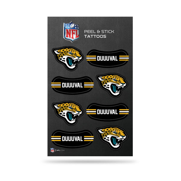 Wholesale NFL Jacksonville Jaguars Peel & Stick Temporary Tattoos - Eye Black - Game Day Approved! By Rico Industries