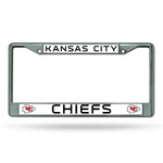 Wholesale NFL Kansas City Chiefs 12" x 6" Silver Chrome Car/Truck/SUV Auto Accessory By Rico Industries