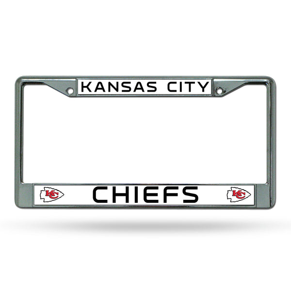 Wholesale NFL Kansas City Chiefs 12" x 6" Silver Chrome Car/Truck/SUV Auto Accessory By Rico Industries