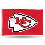Wholesale NFL Kansas City Chiefs 3' x 5' Classic Banner Flag - Single Sided - Indoor or Outdoor - Home Décor By Rico Industries