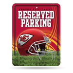 Wholesale NFL Kansas City Chiefs 8.5" x 11" Metal Parking Sign - Great for Man Cave, Bed Room, Office, Home Décor By Rico Industries