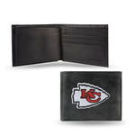 Wholesale NFL Kansas City Chiefs Embroidered Genuine Leather Billfold Wallet 3.25" x 4.25" - Slim By Rico Industries