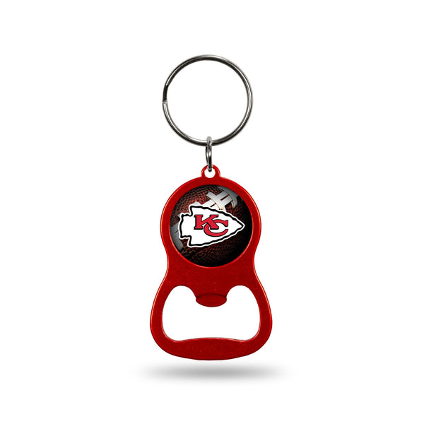 Wholesale NFL Kansas City Chiefs Metal Keychain - Beverage Bottle Opener With Key Ring - Pocket Size By Rico Industries