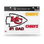 Wholesale NFL Kansas City Chiefs Team Magnet Set 8.5" x 11" - Home Décor - Regrigerator, Office, Kitchen By Rico Industries