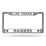 Wholesale NFL Las Vegas Raiders 12" x 6" Silver Chrome Car/Truck/SUV Auto Accessory By Rico Industries