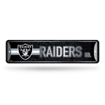 Wholesale NFL Las Vegas Raiders Metal Street Sign 4" x 15" Home Décor - Bedroom - Office - Man Cave By Rico Industries