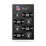 Wholesale NFL Las Vegas Raiders Peel & Stick Temporary Tattoos - Eye Black - Game Day Approved! By Rico Industries