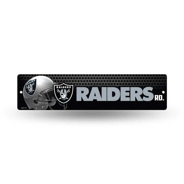 Wholesale NFL Las Vegas Raiders Plastic 4" x 16" Street Sign By Rico Industries