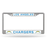 Wholesale NFL Los Angeles Chargers 12" x 6" Silver Chrome Car/Truck/SUV Auto Accessory By Rico Industries