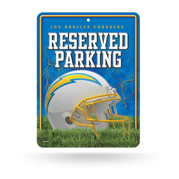 Wholesale NFL Los Angeles Chargers 8.5" x 11" Metal Parking Sign - Great for Man Cave, Bed Room, Office, Home Décor By Rico Industries