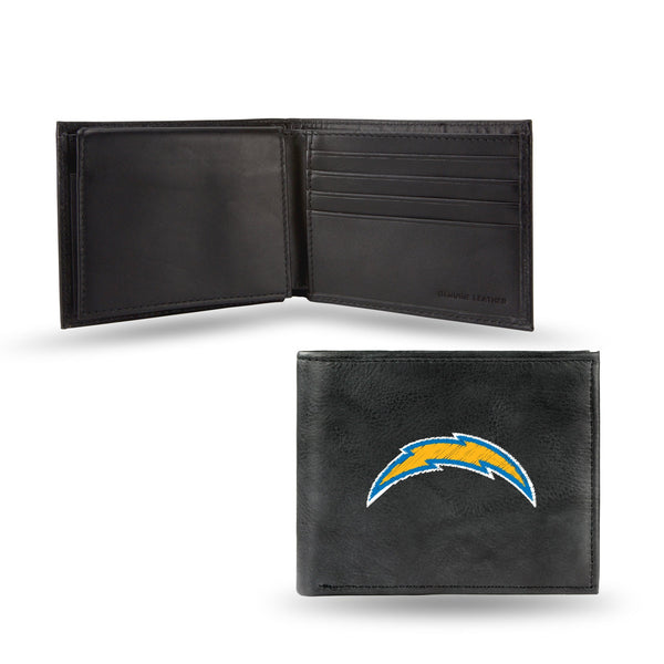 Wholesale NFL Los Angeles Chargers Embroidered Genuine Leather Billfold Wallet 3.25" x 4.25" - Slim By Rico Industries
