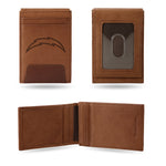 Wholesale NFL Los Angeles Chargers Genuine Leather Front Pocket Wallet - Slim Wallet By Rico Industries
