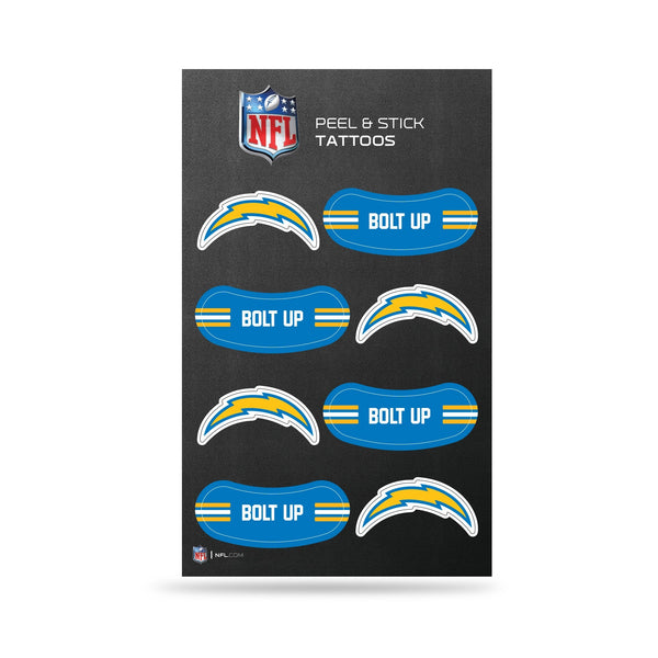 Wholesale NFL Los Angeles Chargers Peel & Stick Temporary Tattoos - Eye Black - Game Day Approved! By Rico Industries