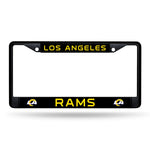 Wholesale NFL Los Angeles Rams 12" x 6" Black Metal Car/Truck Frame Automobile Accessory By Rico Industries