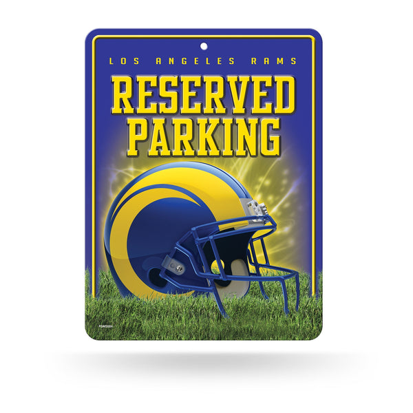 Wholesale NFL Los Angeles Rams 8.5" x 11" Metal Parking Sign - Great for Man Cave, Bed Room, Office, Home Décor By Rico Industries