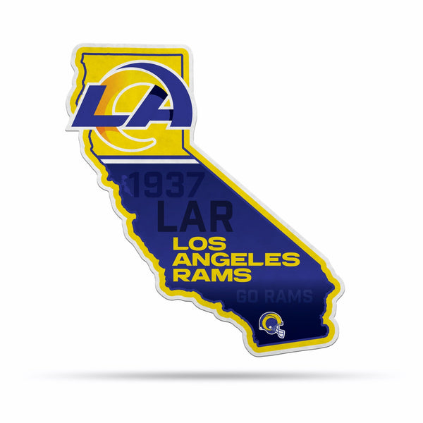 Wholesale NFL Los Angeles Rams Classic State Shape Cut Pennant - Home and Living Room Décor - Soft Felt EZ to Hang By Rico Industries