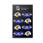 Wholesale NFL Los Angeles Rams Peel & Stick Temporary Tattoos - Eye Black - Game Day Approved! By Rico Industries