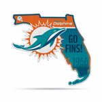 Wholesale NFL Miami Dolphins Classic State Shape Cut Pennant - Home and Living Room Décor - Soft Felt EZ to Hang By Rico Industries