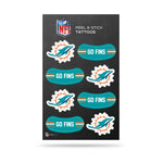 Wholesale NFL Miami Dolphins Peel & Stick Temporary Tattoos - Eye Black - Game Day Approved! By Rico Industries