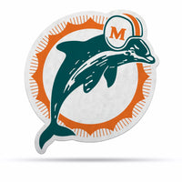Wholesale NFL Miami Dolphins Retro Shape Cut Pennant - Home and Living Room Décor - Soft Felt EZ to Hang By Rico Industries