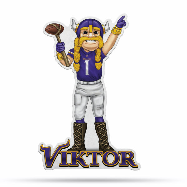 Wholesale NFL Minnesota Vikings Classic Mascot Shape Cut Pennant - Home and Living Room Décor - Soft Felt EZ to Hang By Rico Industries