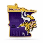 Wholesale NFL Minnesota Vikings Classic State Shape Cut Pennant - Home and Living Room Décor - Soft Felt EZ to Hang By Rico Industries