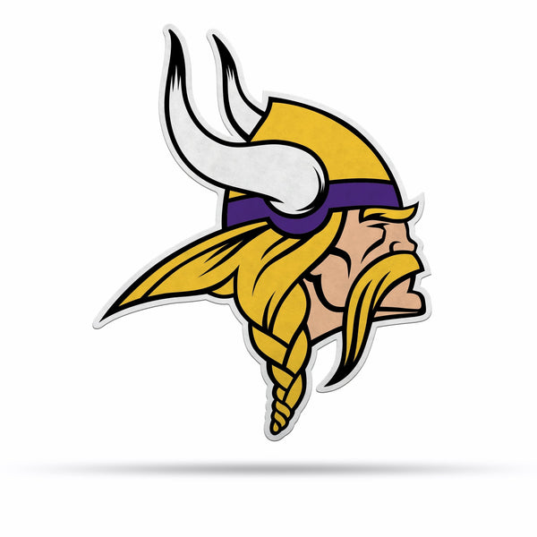 Wholesale NFL Minnesota Vikings Classic Team Logo Shape Cut Pennant - Home and Living Room Décor - Soft Felt EZ to Hang By Rico Industries
