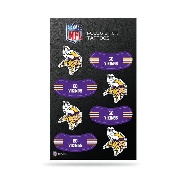 Wholesale NFL Minnesota Vikings Peel & Stick Temporary Tattoos - Eye Black - Game Day Approved! By Rico Industries