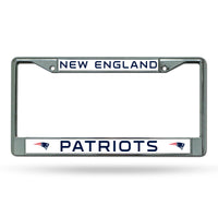 Wholesale NFL New England Patriots 12" x 6" Silver Chrome Car/Truck/SUV Auto Accessory By Rico Industries