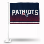 Wholesale NFL New England Patriots Double Sided Car Flag - 16" x 19" - Strong Pole that Hooks Onto Car/Truck/Automobile By Rico Industries