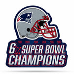 Wholesale NFL New England Patriots Multi Time Championship Shape Cut Pennant - Home and Living Room Décor - Soft Felt EZ to Hang By Rico Industries