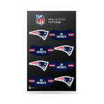 Wholesale NFL New England Patriots Peel & Stick Temporary Tattoos - Eye Black - Game Day Approved! By Rico Industries