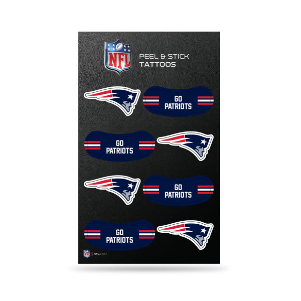 Wholesale NFL New England Patriots Peel & Stick Temporary Tattoos - Eye Black - Game Day Approved! By Rico Industries