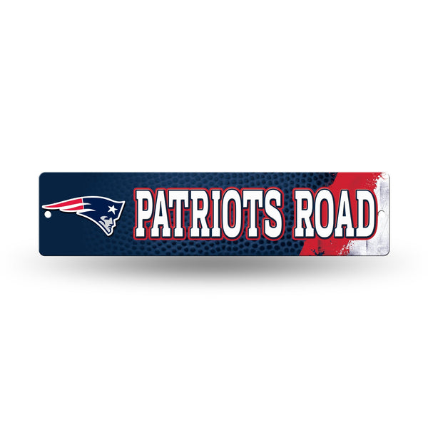 Wholesale NFL New England Patriots Plastic 4" x 16" Street Sign By Rico Industries