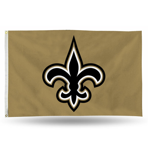 Wholesale NFL New Orleans Saints 3' x 5' Classic Banner Flag - Single Sided - Indoor or Outdoor - Home Décor By Rico Industries