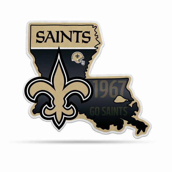 Wholesale NFL New Orleans Saints Classic State Shape Cut Pennant - Home and Living Room Décor - Soft Felt EZ to Hang By Rico Industries