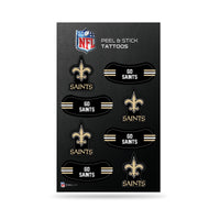 Wholesale NFL New Orleans Saints Peel & Stick Temporary Tattoos - Eye Black - Game Day Approved! By Rico Industries