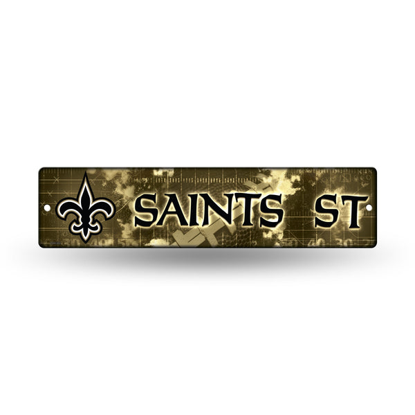 Wholesale NFL New Orleans Saints Plastic 4" x 16" Street Sign By Rico Industries