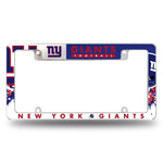 Wholesale NFL New York Giants 12" x 6" Chrome All Over Automotive License Plate Frame for Car/Truck/SUV By Rico Industries