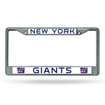 Wholesale NFL New York Giants 12" x 6" Silver Chrome Car/Truck/SUV Auto Accessory By Rico Industries