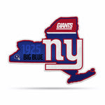 Wholesale NFL New York Giants Classic State Shape Cut Pennant - Home and Living Room Décor - Soft Felt EZ to Hang By Rico Industries