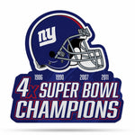 Wholesale NFL New York Giants Multi Time Championship Shape Cut Pennant - Home and Living Room Décor - Soft Felt EZ to Hang By Rico Industries