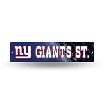 Wholesale NFL New York Giants Plastic 4" x 16" Street Sign By Rico Industries